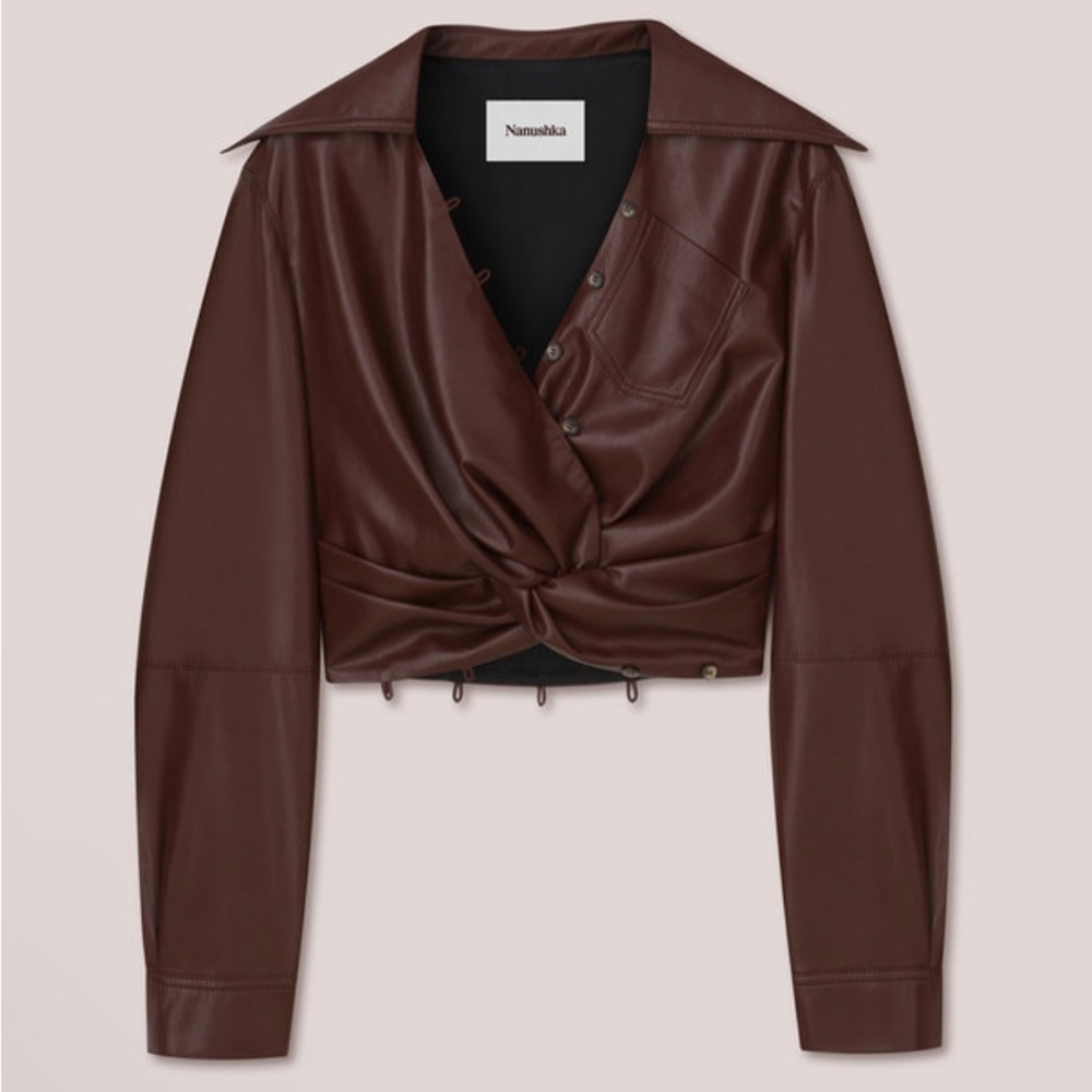 NWT NANUSHKA FANNA VEGAN TOP - PLUM CHUTNEY